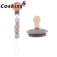 coskiss new baby beech clip pacifier chain creative baby silicone octagonal beads anti drop chain pacifier set toy gift
