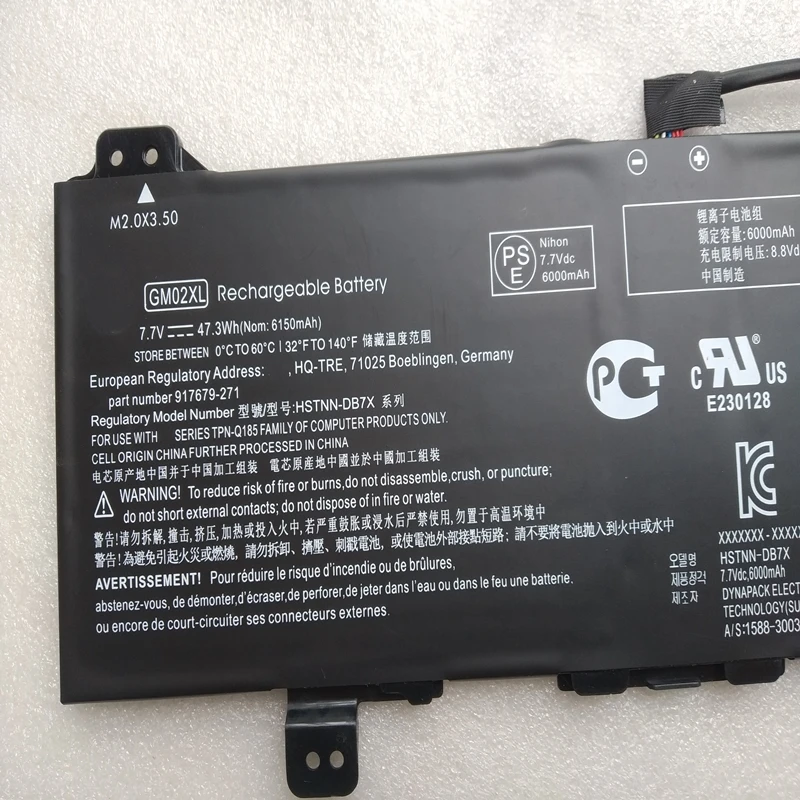 GM02XL TPN-Q185 GM02047XL HSTNN-DB7X Аккумулятор для ноутбука HP Chromebook X360 11 11A G1 G6 G7 EE 14 G5 3GJ73EA 3GJ74EA