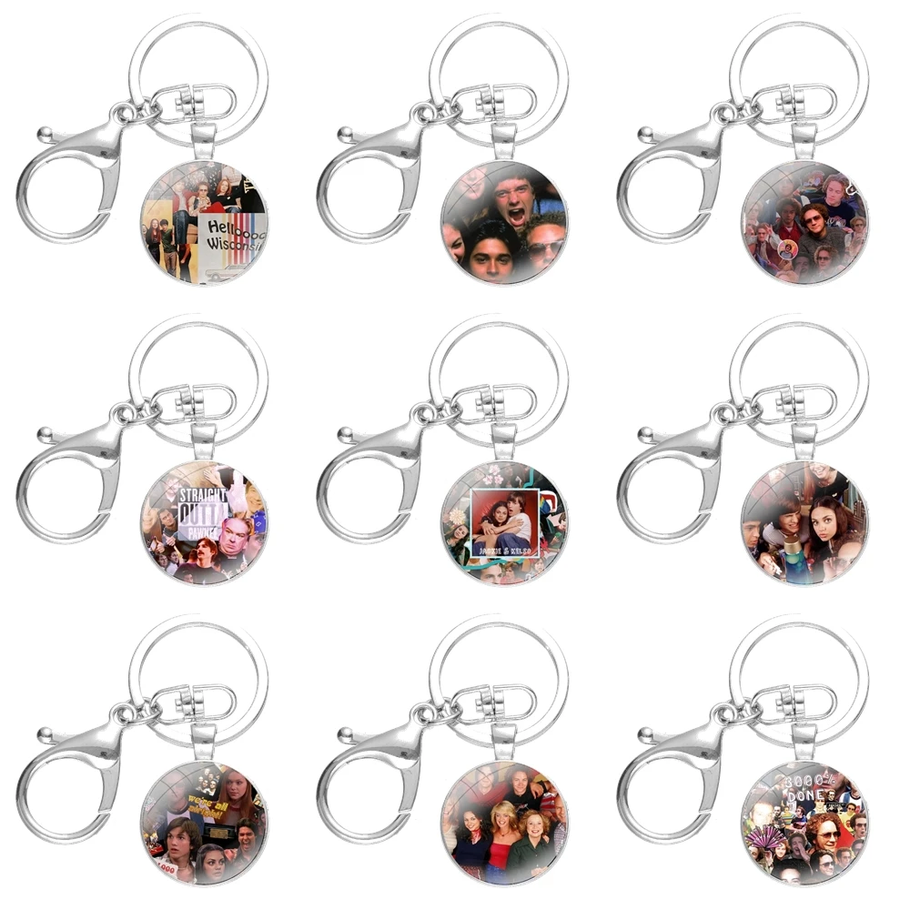 

Брелки ручной работы из стекла кабошона сплава Брелки Подвески безделушки на сегодняшний день Модный дизайн креативный мультяшный дизайн