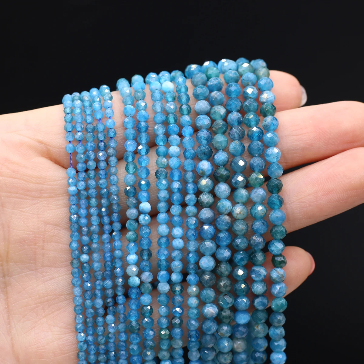 

Natural Stone Beads Apatite Faceted Small Beads For Jewelry Making DIY Necklace Bracelet Earrings Accessory