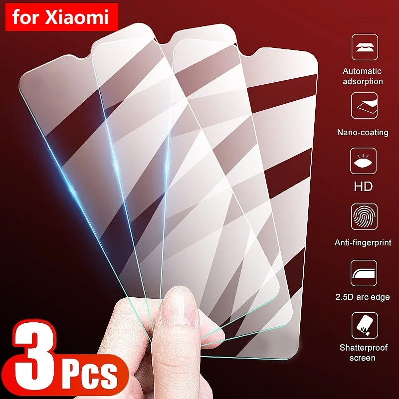 

Закаленное стекло для Xiaomi Redmi Note 10 9 8 Pro, Защитная пленка для экрана Xiaomi Poco X3 M3 M2 F2 Pro NFC F3 GT, 3 шт.
