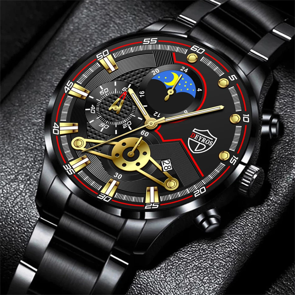 

Fashion Men's Watchs Luxury Business Stainless Steel Quartz Wrist Watch 2022 Men Sports Leather Luminous Clock relogio masculino