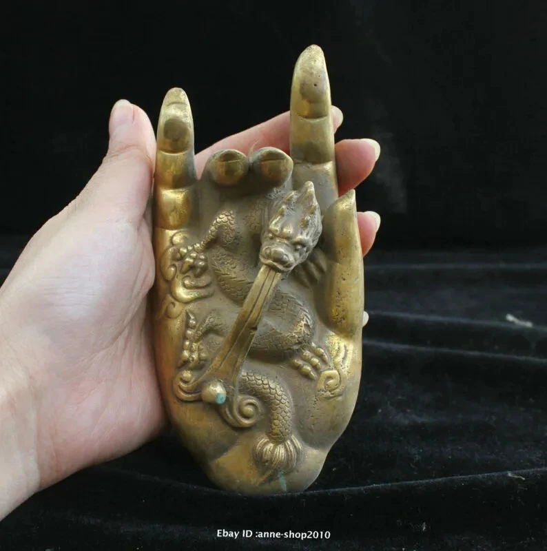 Китайская латунная Бронзовая Скульптура Будды ручной работы 14 коллекций