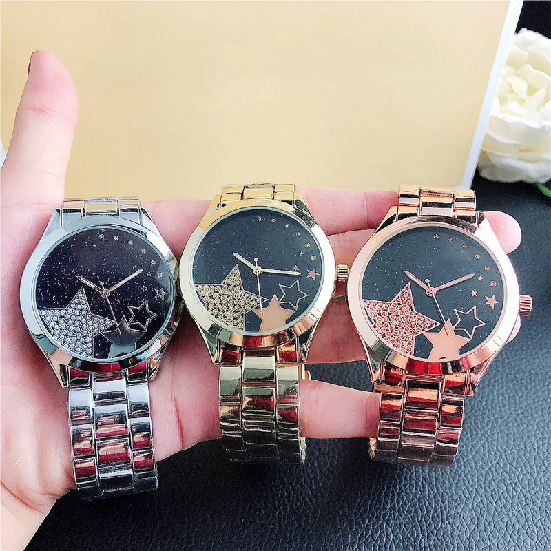 

Brand Wrist Watches Women Girl Ladies Crystal Style Quartz Casual Steel Metal Band Clock m54