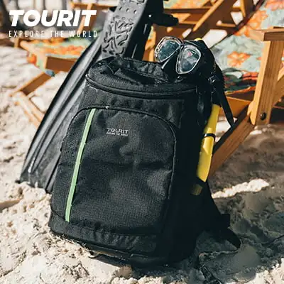 

Free shipping Backpack 30 Cans Lightweight Insulated Backpack Cooler Leak-Proof, for Lunches, Picnics, Work, or Travel, Black