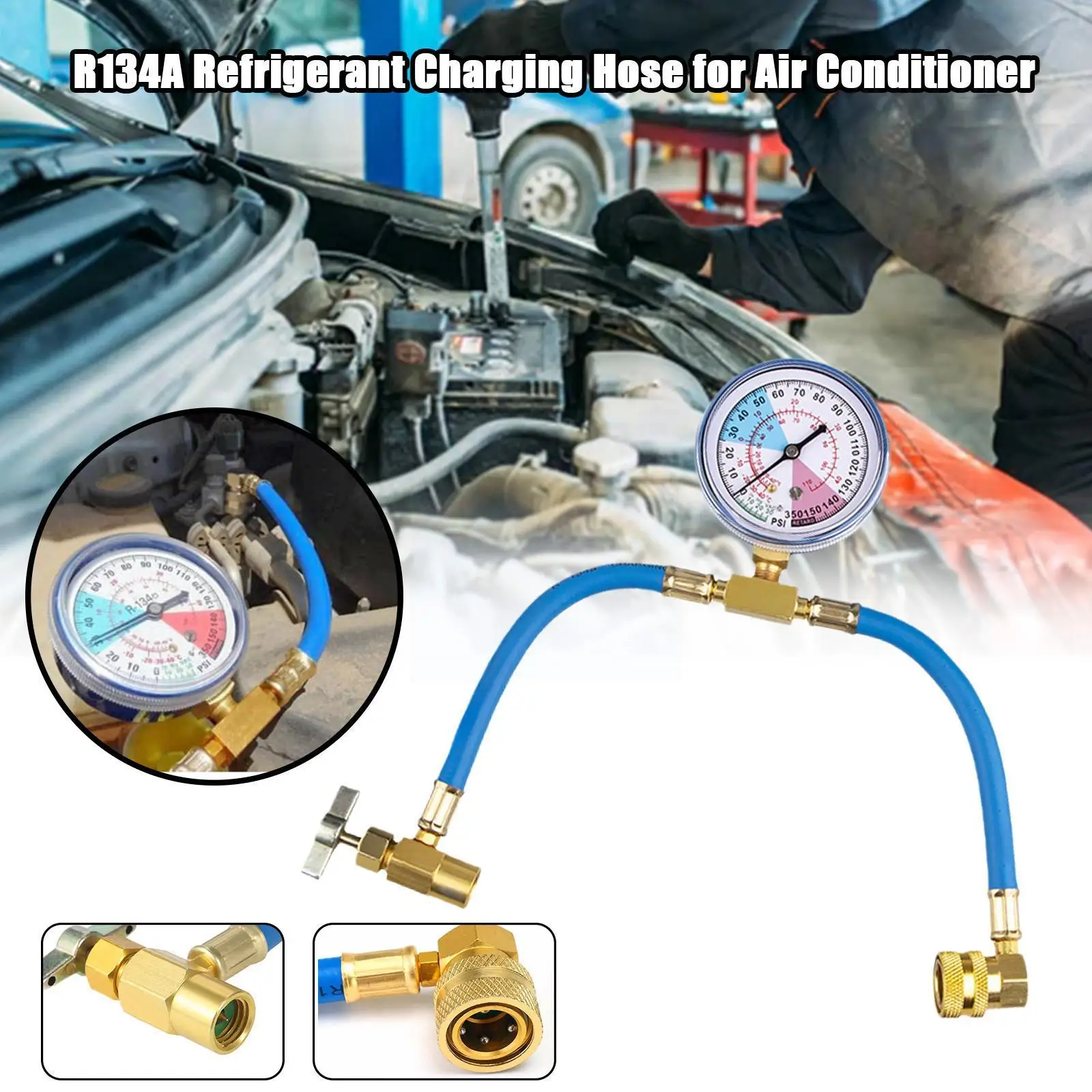 

Автомобильный шланг для зарядки хладагента, быстрое устройство для быстрой зарядки, инструмент для легкого заполнения, измерительный шлан...