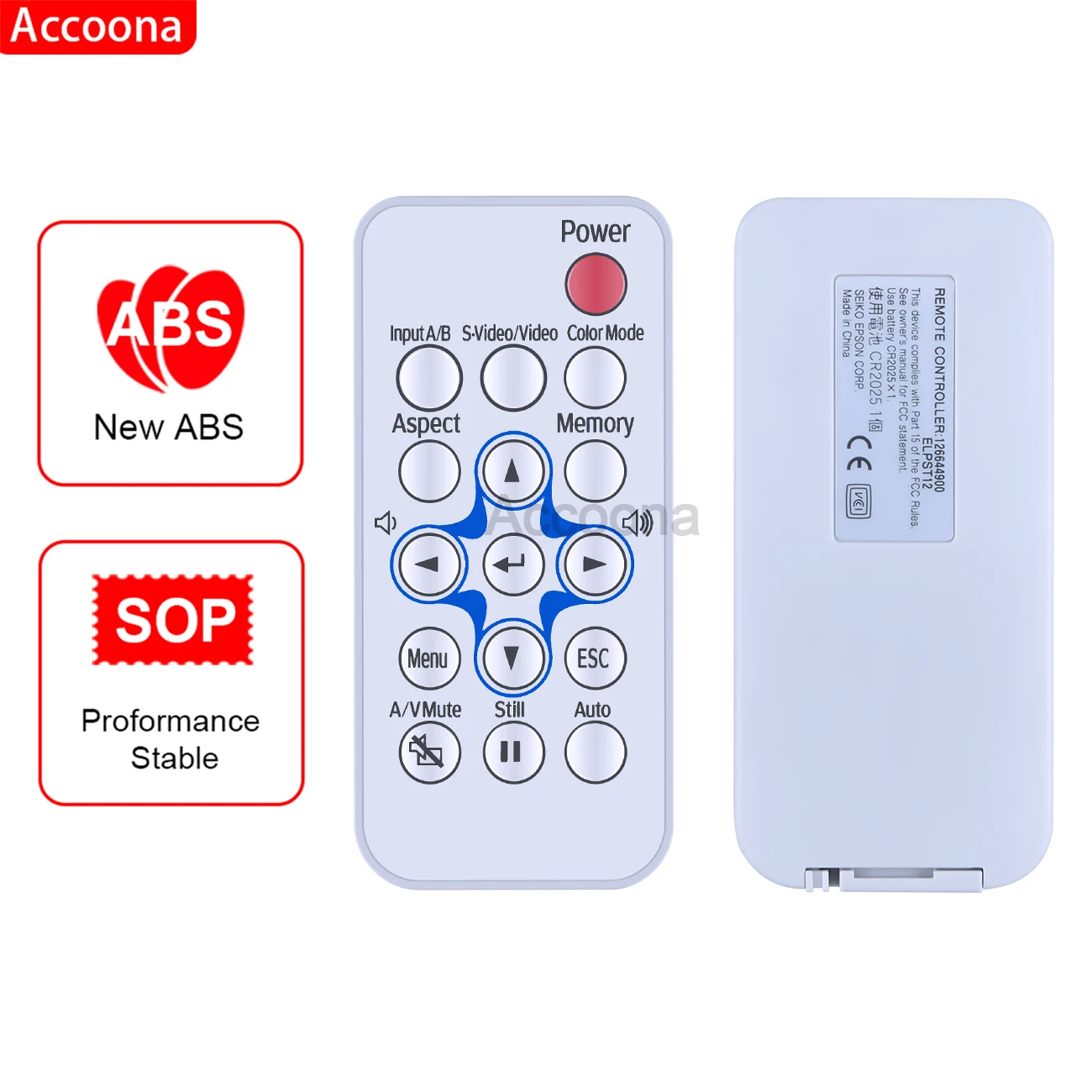 

126644900 ELPST12 Remote Control for EPSON EMP-TW200 EMP-82 EMP-821 EMP-81