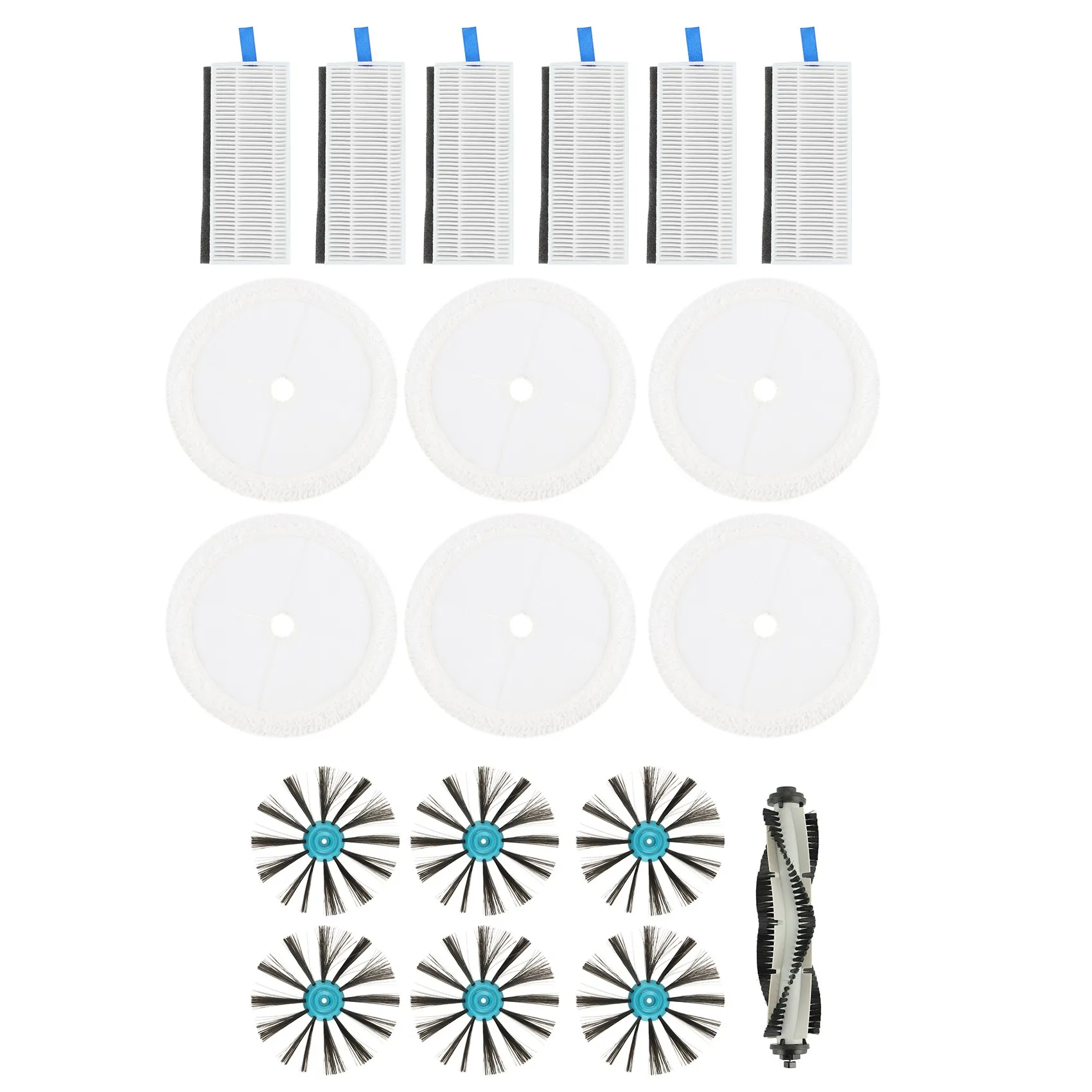 

For Bissell 3115 EV675 SpinWave Hard Floor Expert Pet Robot, Main Brush, Hepa Filter, Side Brushes, Mop Pad