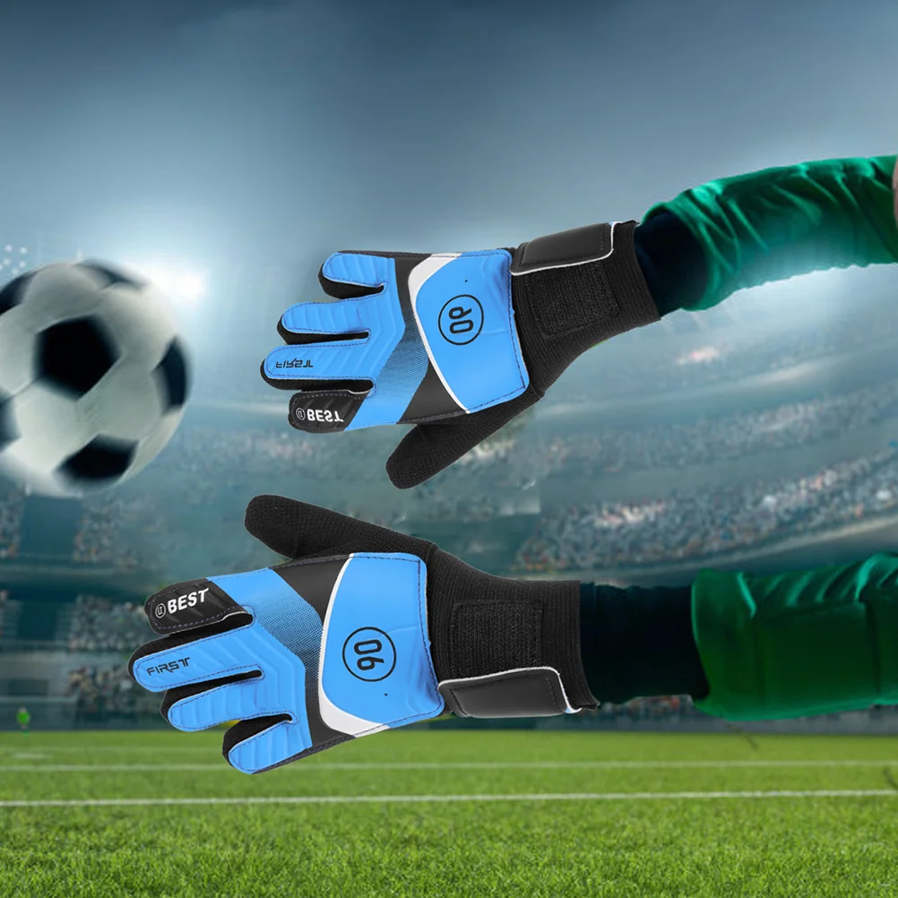 

Latex Gloves Football Supply Wear-resisting Soccer Training Hand Protector Anti-slide Goalkeeper Cover Competition