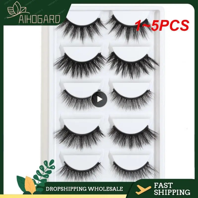 

1 ~ 5 шт. накладные ресницы 3D из искусственной норки, драматические накладные ресницы, искусственные трафареты для макияжа, инструменты для наращивания искусственных ресниц