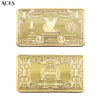 us gold bar 1 2 5 100 500 1000 bills gold plated bar square commemorative coin worth collections for gifts home decoration
