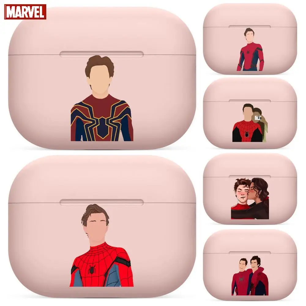 

Marvel Spiderman For Airpods 1 2 pro case Protective Bluetooth Wireless Earphone Cover For Air Pods case air pod cases Pink cute