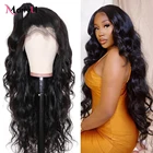 Бразильский парик с волнистыми волосами 13X1, парики из человеческих волос для женщин, парики машинной работы, парики с волнистыми волосами, парик из человеческих волос