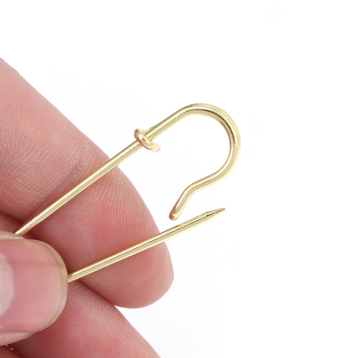 20Pcs 50mm Metal Safety Pins Silver/Gold/Black Large Pin DIY Craft Sewing Tools Wedding Brooch Apparel Accessories - купить по