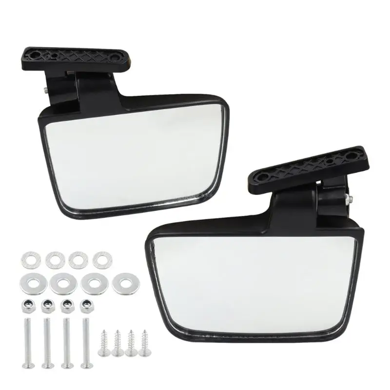 

Compatible For Golf Cart Mirrors Universal Folding Side View Mirror Zone Carts Shockproof Adjustable Reversing Reflector