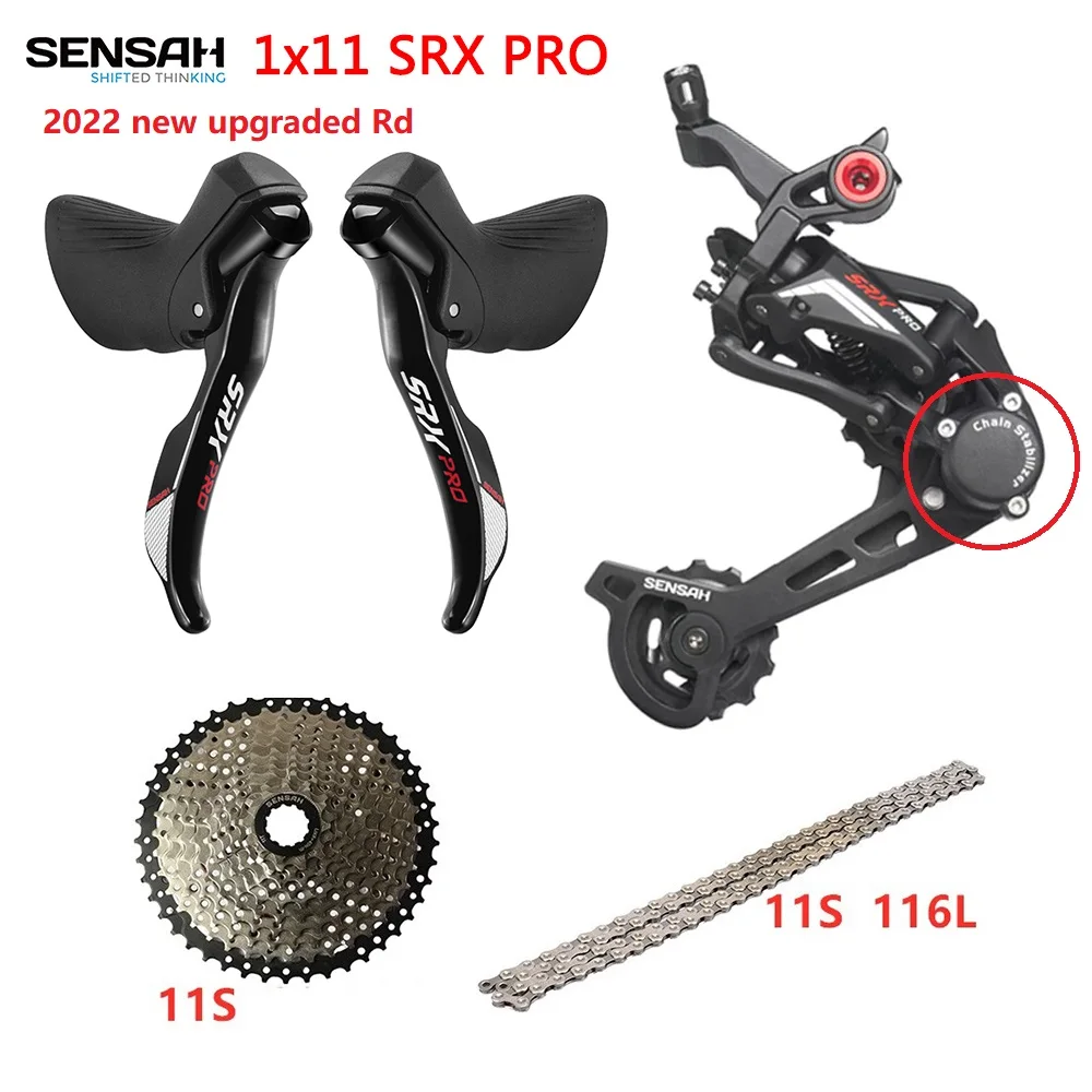 SENSAH SRX PRO 1x11 Speed, 11s Road Groupset, R/L Shifter + Rear Derailleurs, gravel-bikes Cyclo-Cross