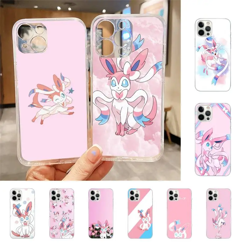 

PokemonS Sylveon Phone Case For Iphone 7 8 Plus X Xr Xs 11 12 13 Se2020 Mini Mobile Iphones 14 Pro Max Case