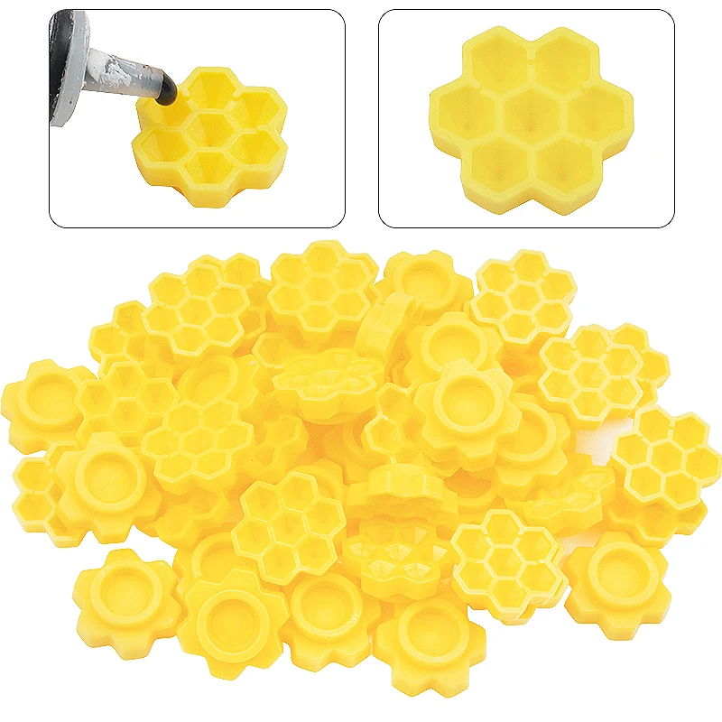 

100Pcs Disposable Eyelash Extension Honeycomb Cup Grafting Lashes Glue Holder Plastic Stand Tattoo Adhesive Pigment Makeup Tool