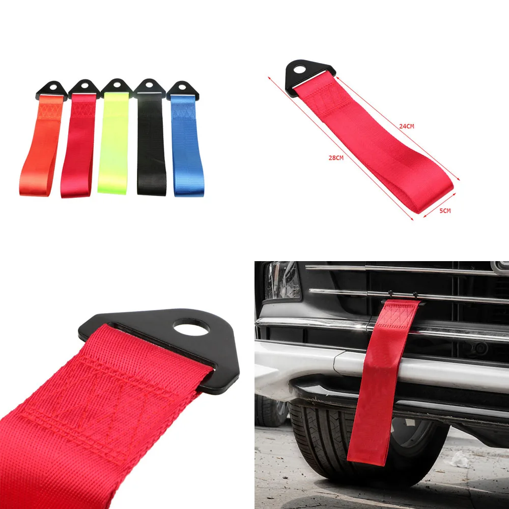 High Quality Universal Auto Decoration Bumper Nuts Screws Breakdown Trailer Ropes Car Racing Towing Strap Hook