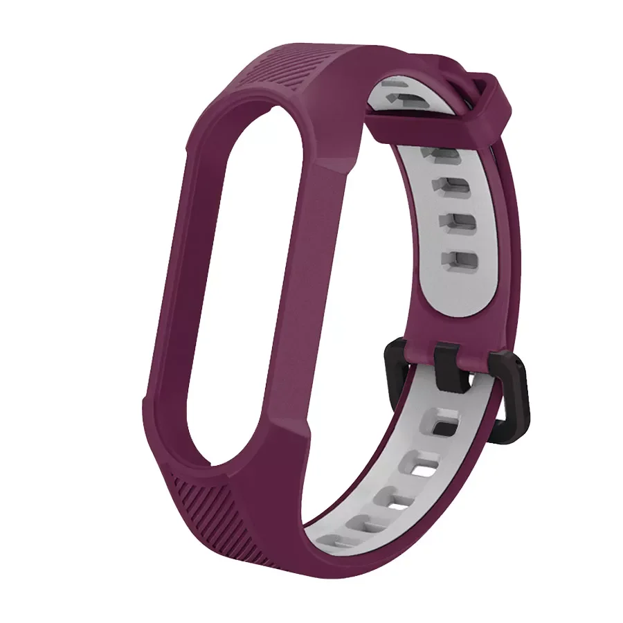 

Strap Band 6 5 4 Two-Color Soft Silicone Bracelet Sport Breathable Strap for Miband 3 4 5 6 Replacement Wristband for Xiaomi Mi