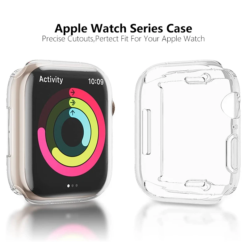 

Полностью мягкий тонкий защитный чехол для Apple Watch 45 мм 41 мм 44 мм 40 мм 42 мм 38 мм, чехол-бампер, аксессуары для iWatch серии 7 SE 6 5 4 3