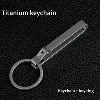 titanium waist belt buckle keychain holder edc tool for outdoor camping keychain buckle mens waist hanging ring