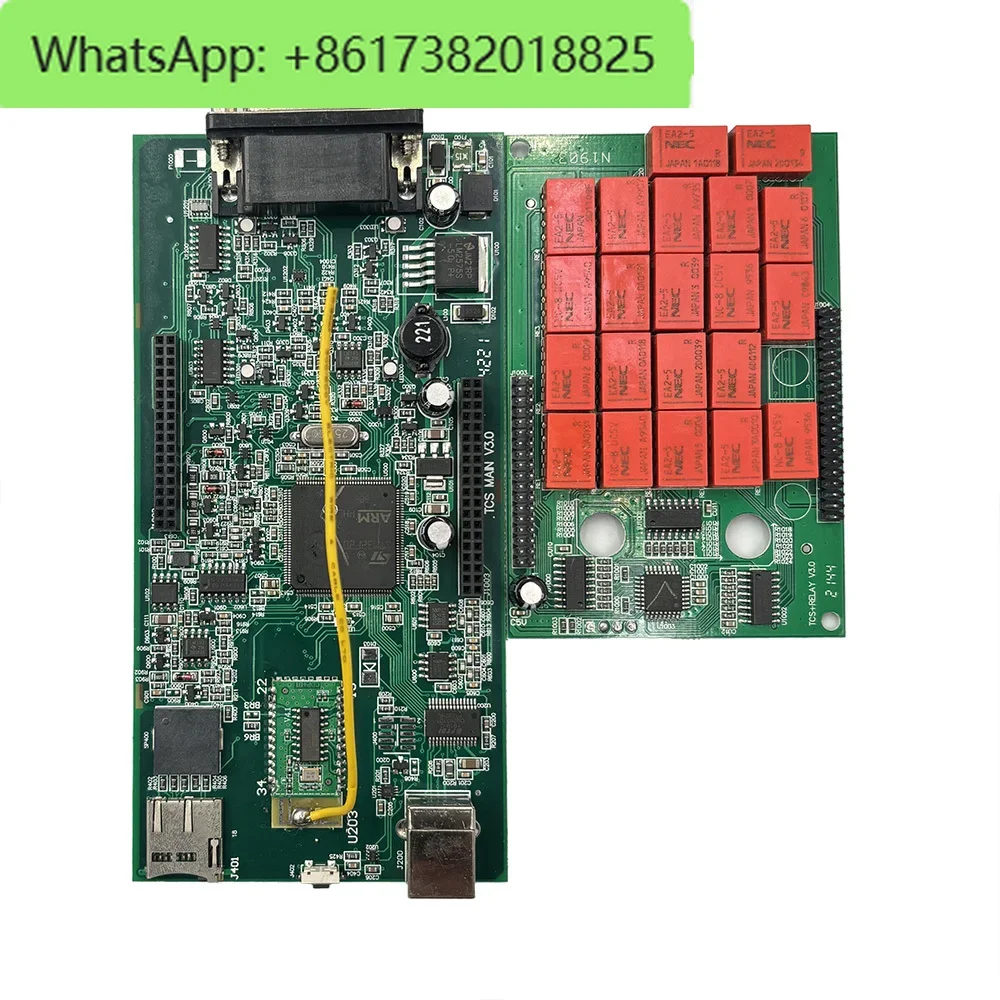 Фото Плата VD150 V3.0 с чипом 9241A и красным реле, автоматические диагностические инструменты, диагностика автомобилей и грузовиков с BT 3 в 1 OBD2 сканером VD150 №3