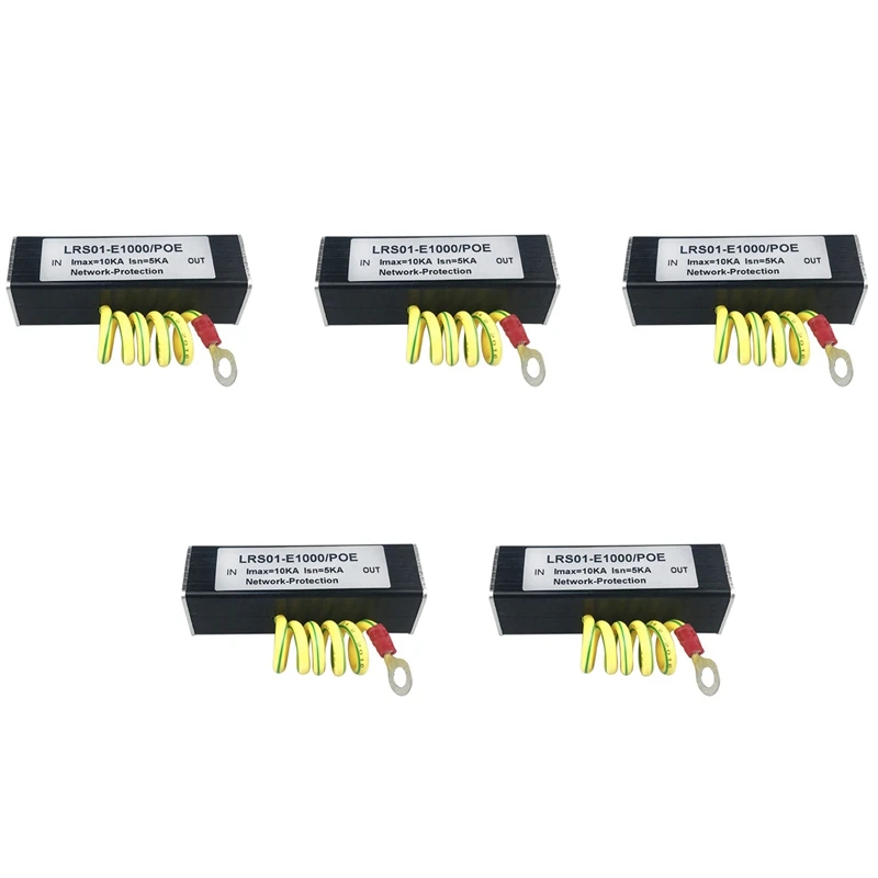 

Сетевая POE IP-камера, 5 шт., 100/1000 м, защита от перенапряжения RJ45 и POE, ограничитель SPD 1000 м