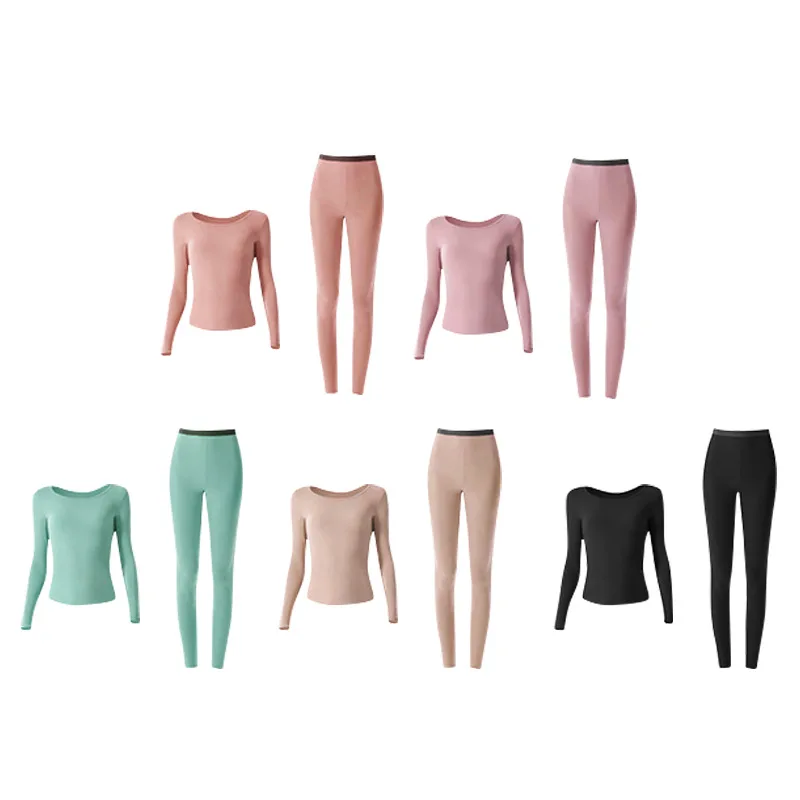 Colorful velvet thermal underwear suit men's wholesale seamless long Johns jacket plus velvet thermal underwear women