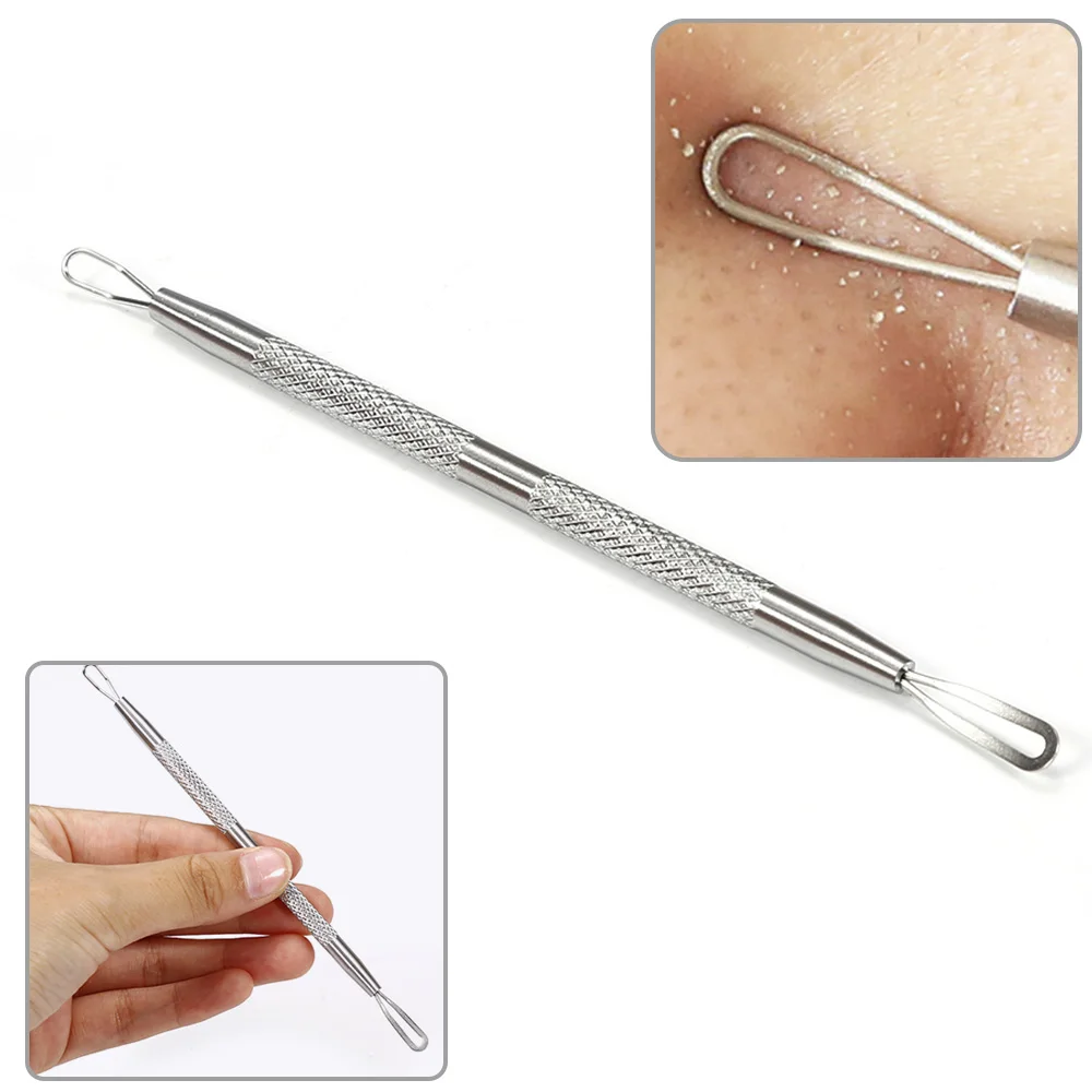 

1pc Stainless Steel Blackhead Comedone Acne Pimple Blemish Remover Tool Double Ended Cleaner Needles Remove Skincare Tools