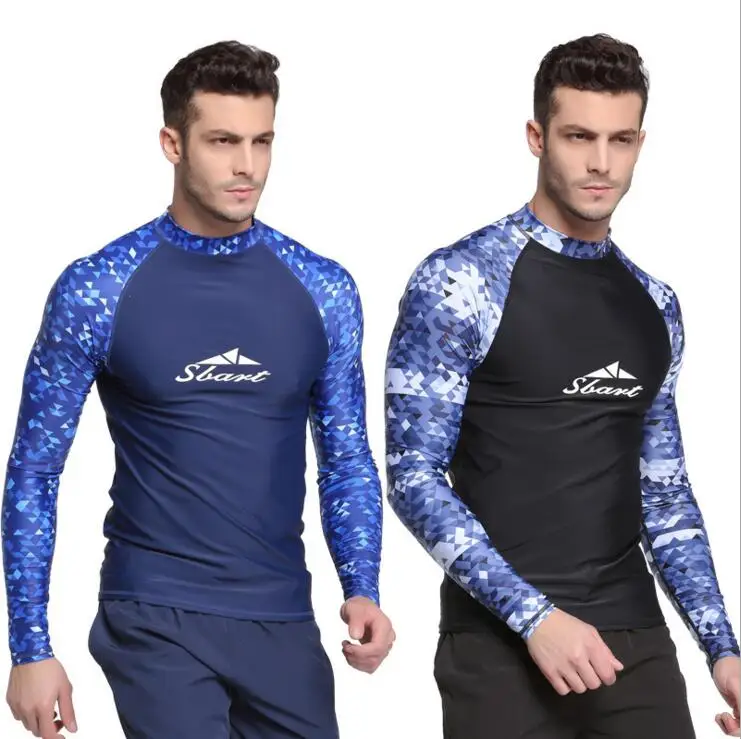 Гребной лодка Rashguard мужской костюм для серфинга и дайвинга плавательные рубашки