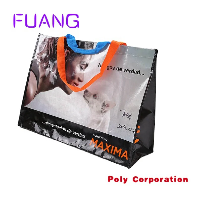 Customised Promotional Recyclable Polypropylene PP Laminated Tote Shopping Carry Non Woven Fabric Bag