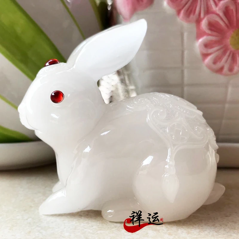 

Feng Shui Lucky Rabbit Living Room TV Cabinet Wine Cabinet Office Decoration Opening Gifts