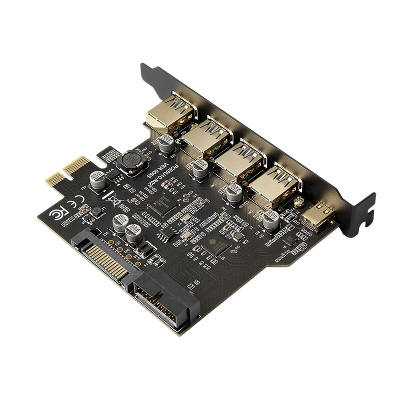 

PCE6U1C-R01 карта расширения, 4 порта USB 3.0 Type-C 19Pin для Win Xp, 7, 8, 10, Linux