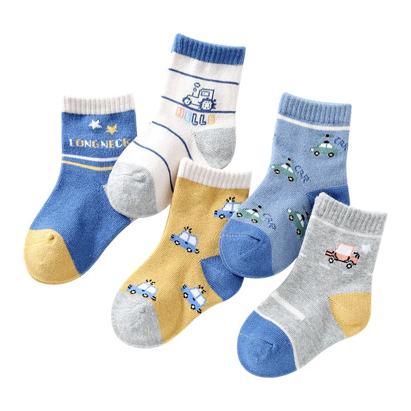 

5Pairs/lot Baby Socks Autumn Winter Newborn Kids Socks Cotton Cartoon Cool Boys Socks Warm Animal Socks