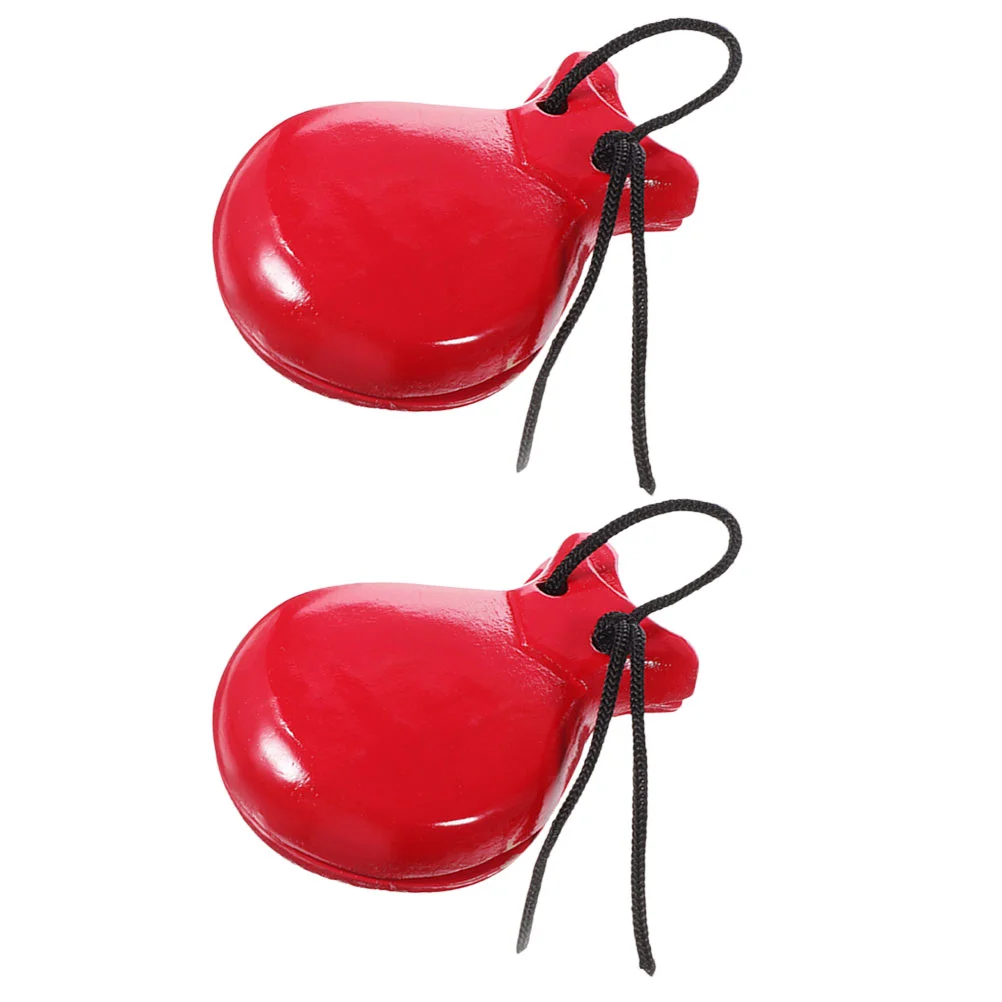 

2 Pcs Toys Finger Castanets Small Puzzle Musical Instruments Flapper Percussion
