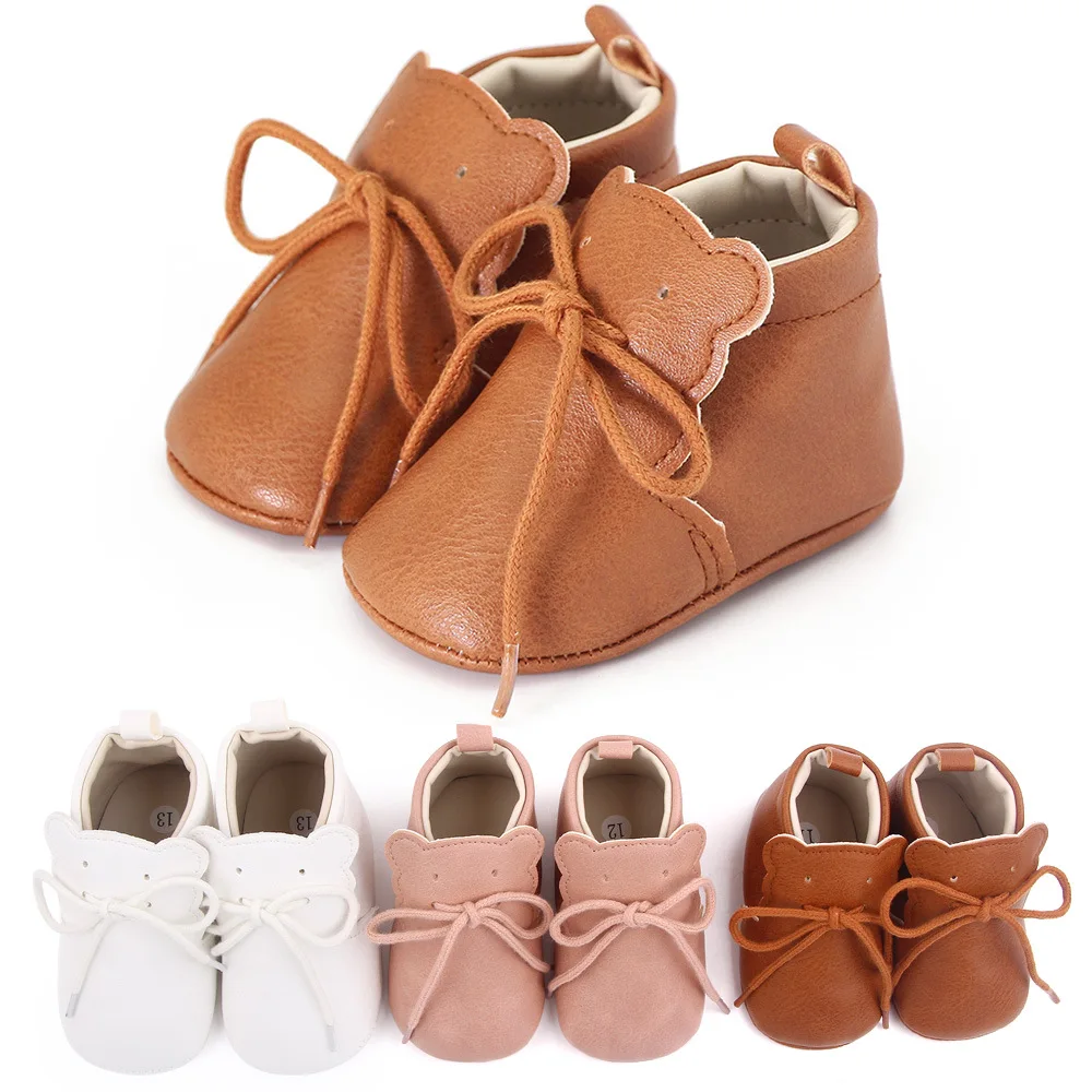 Toddler girl shoes 0-18m newborn baby girl shoes fashion casual pu leather shoes for baby girl cotton soft sole baby cribs shoes