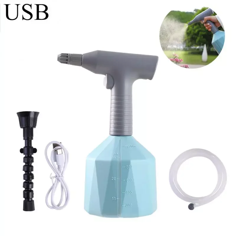 

USB 1L Electric Plant Spray Bottle Set Automatic Watering Fogger Electric Sanitizing Sprayer Hand Watering Machine Plant Garden
