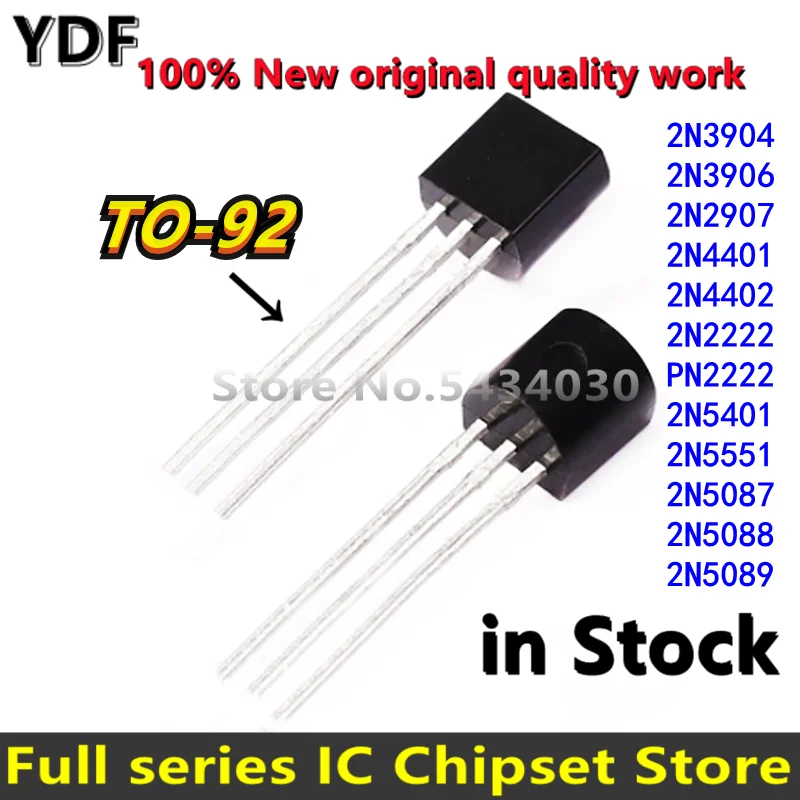 (20-100 шт.) 100% новый 2N3904 2N3906 2N2907 2N4401 2N4402 2N2222 PN2222 2N5401 2N5551 2N5087 2N5088 2N5089 TO-92 TO92 транзистор |