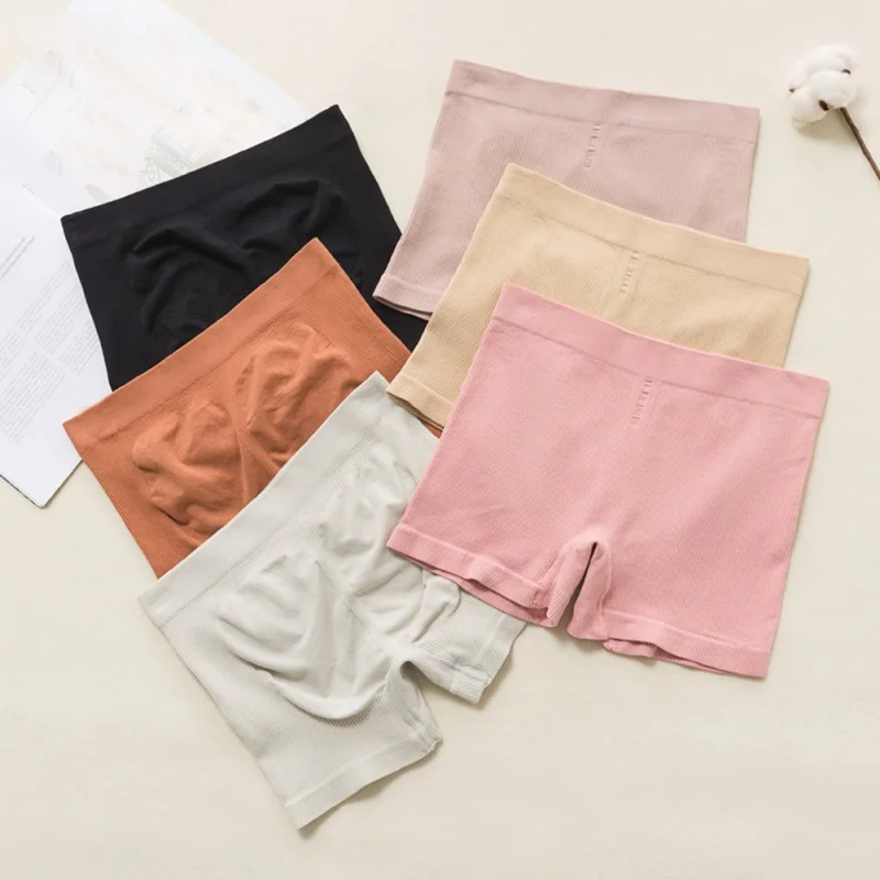 

Seamless Panties Girls Shorts Seamless Underwear Pants Boyshorts Lady Women Waist Safety Pants Slimming High
