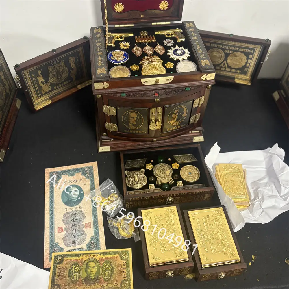 Фото Соединенные Штаты Америки Royal Presidential Golden Gun Imperial Box 5/7 стрелов Sun Yat-sen для коллекционного набора Box №1