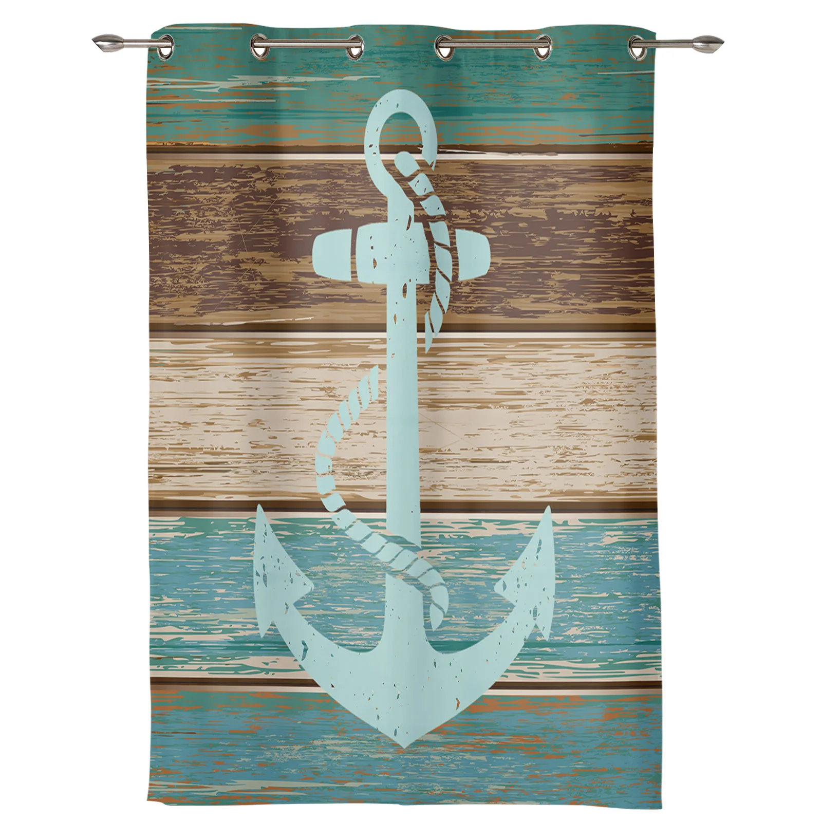 Шторы в стиле ретро с морскими якорями занавески для спальни гостиной кухни