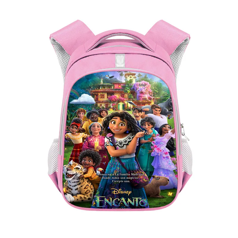 

Disney Student Backpack Polyester Girl Pink Schoolbag Cartoon Reflective Strip School Bags For Girls Mochila Escolar Kids Bag