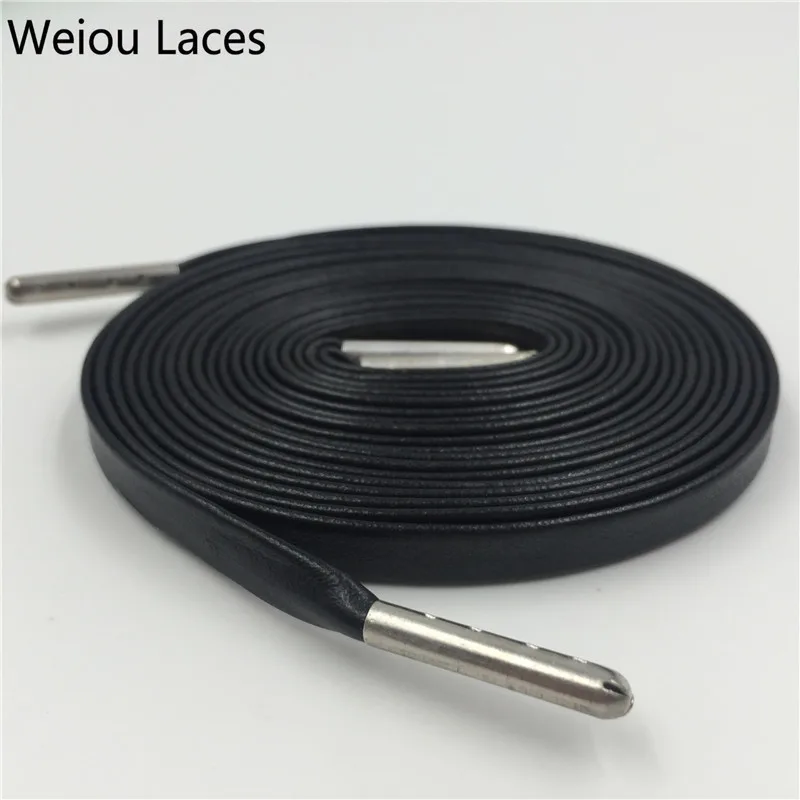 Official Weiou Luxury Lace Customized Office Sneakers Shoe Cordon Premium Goat Skin SMOOTH Shoelace CLEAN Flat PU Leather String