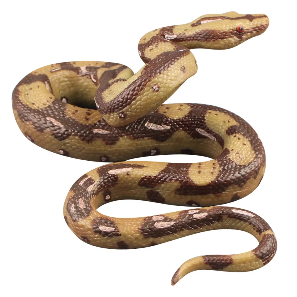 

Large Pythons Realistic Snake Statue Fake Model Kids Toy Halloween Prop Garden Decorative