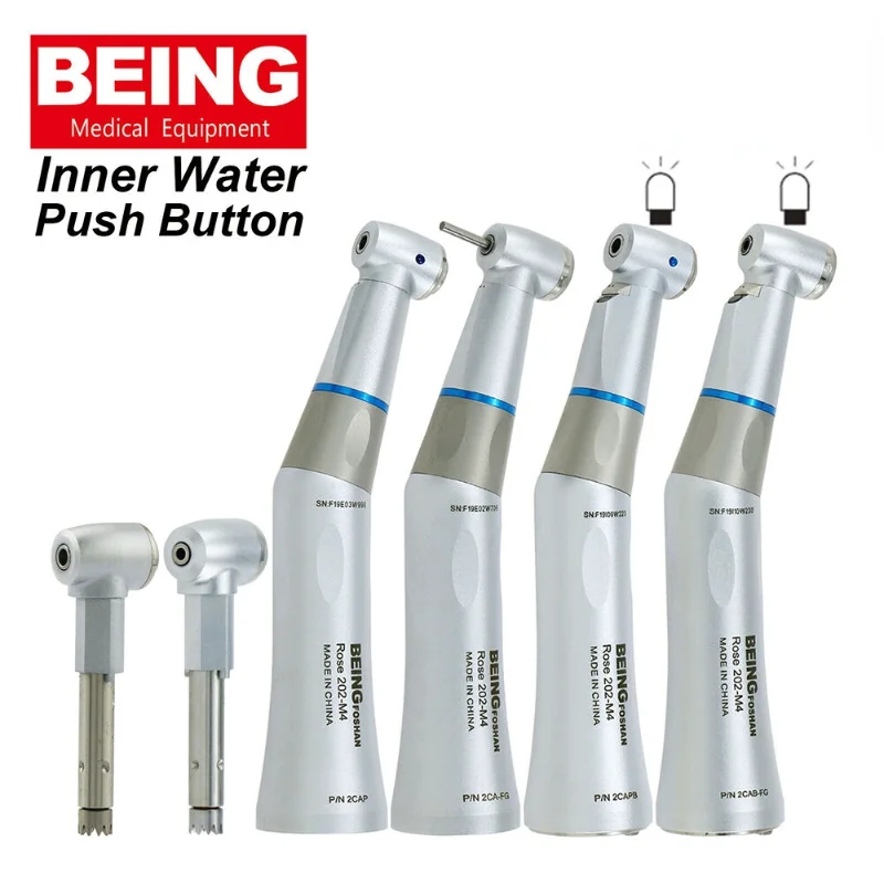 

BEING Dental Low Speed Handpiece 1:1 LED Fiber Optic Contra Angle Inner Water Fit KAVO INTRA Head Push Button