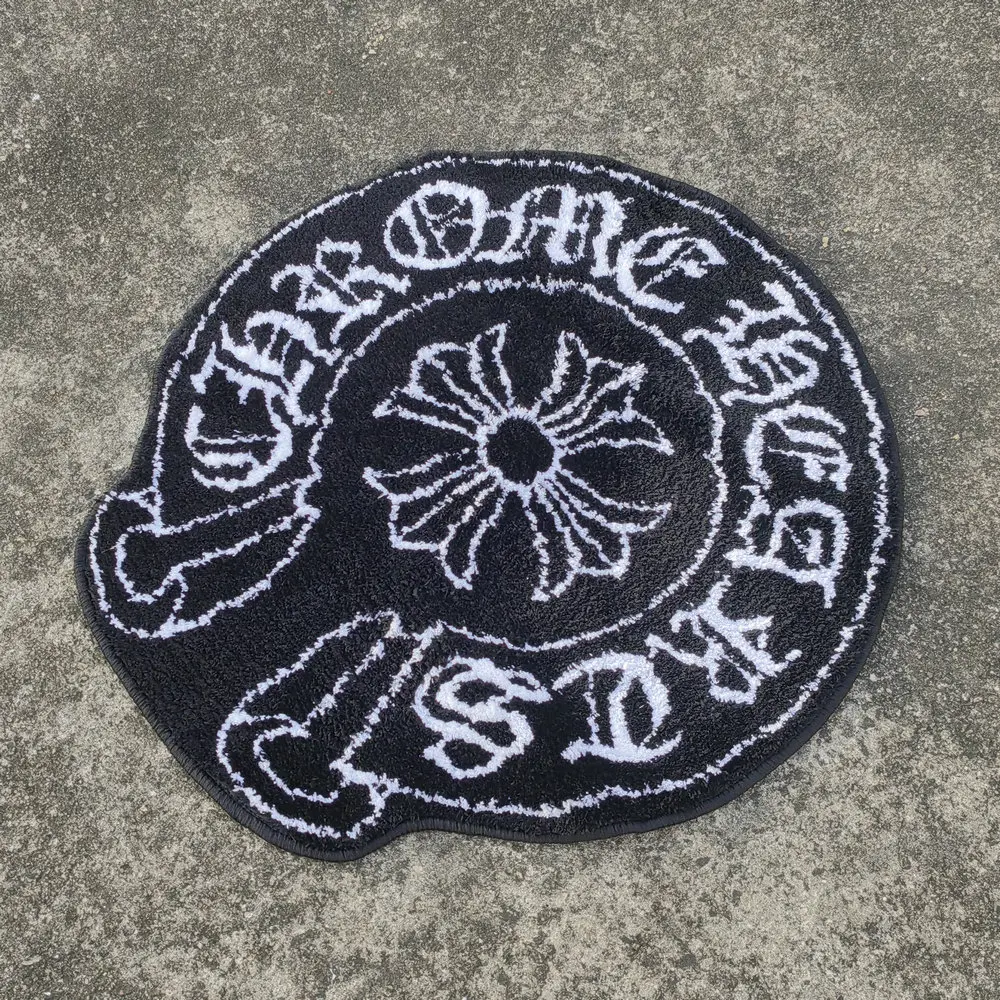 Черно-белый креативный ковер тафтинговый ручной работы удобные мягкие плюшевые