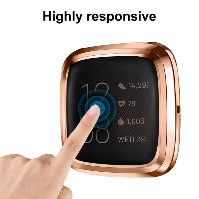 Screen Protector Case For Fitbit Versa 2 Versa 3 Versa Lite 7 Colors TPU Soft Cover Smart Watch Case Scratch-resistant Accessory 3