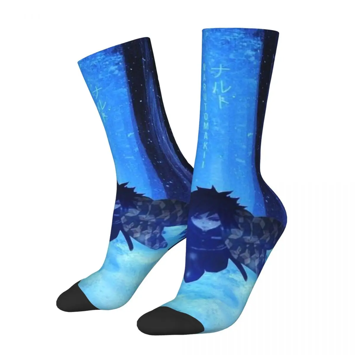 

Happy Funny Men's Socks Tomioka Giyuu Vintage Harajuku Demon Slayer Japanese Adventure Anime Hip Hop Seamless Crew Sock Gift