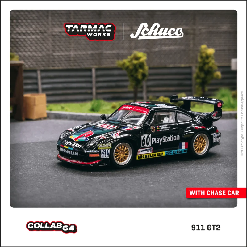 

Tarmac Works x Schuco 1:64 911 GT2 24h Le Mans 1998 Race #60 модель автомобиля